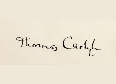 Signature of Thomas Carlyle by English School